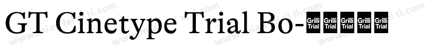 GT Cinetype Trial Bo字体转换